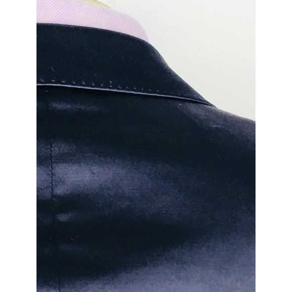 NWOT 38S Hugo Boss Hector1 Generous1 2 Bttn Suit Metallic Midnight Blue Pants 32 - Picture 5 of 16